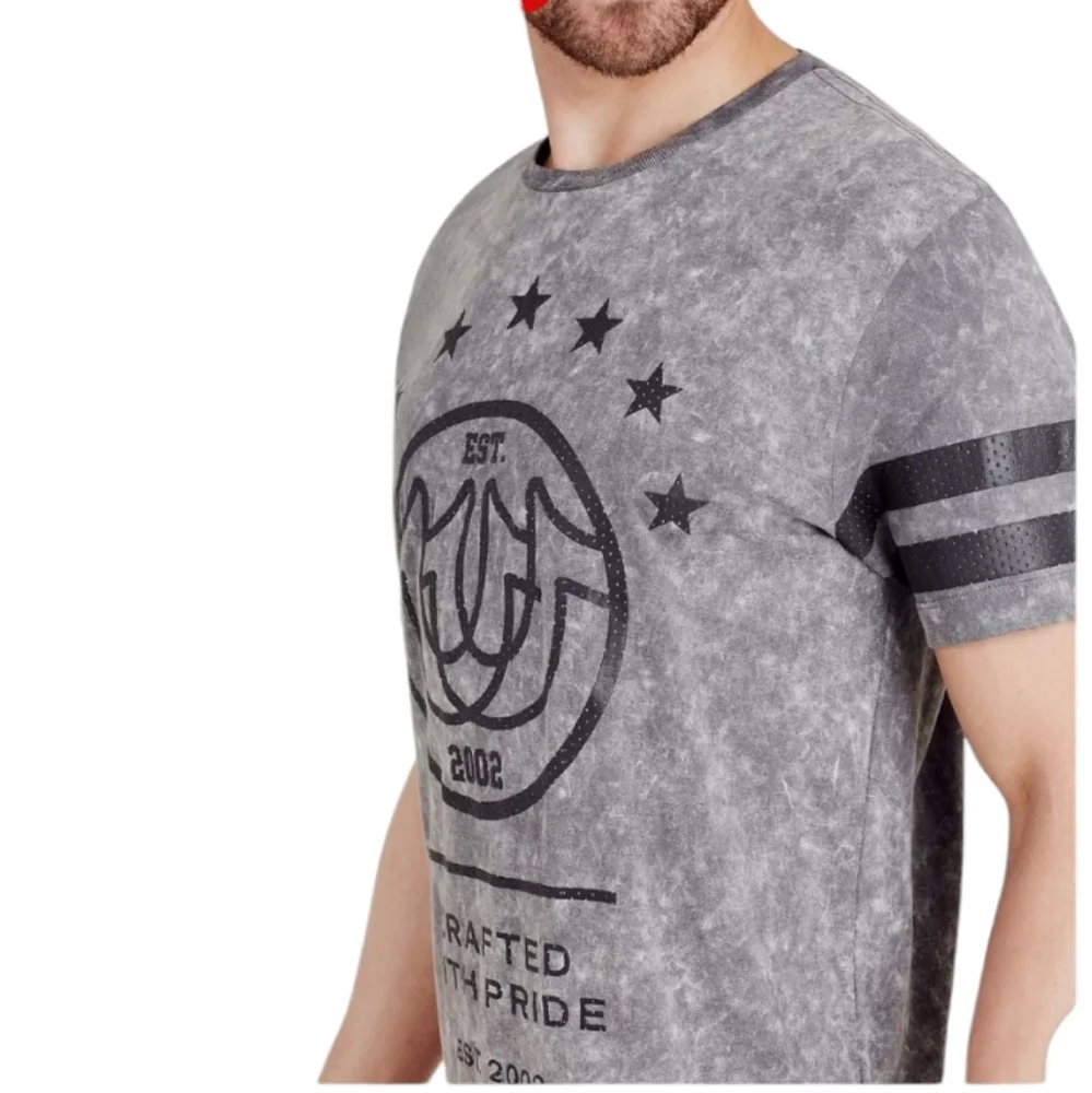 NEW...True Religion Men's Mesh Inset T-shirt Concrete Grey....Size XXL